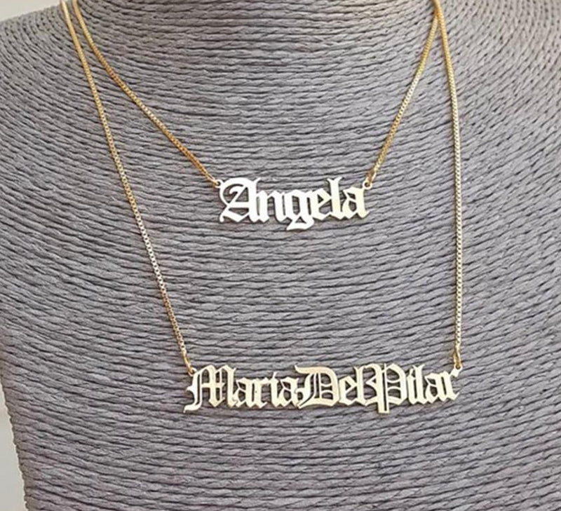 Customized Name Necklace- Old English Version