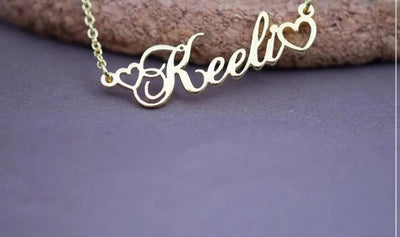 Personalized Name Necklace-Necklace With Tiny Heart- Gifts For Women