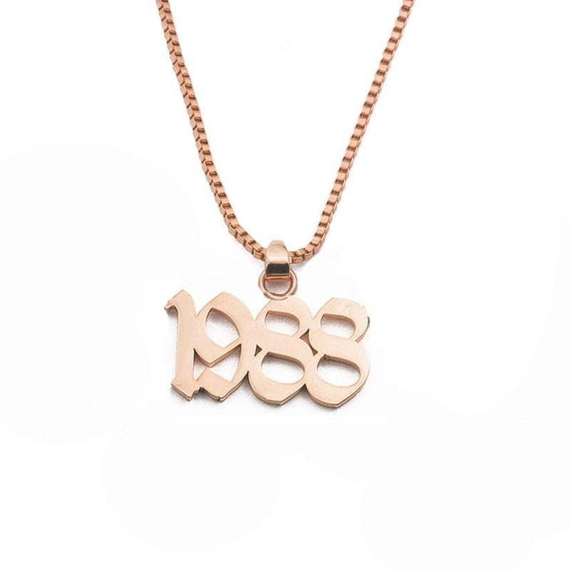 Custom Number Necklace -Custom Year, Date, Number, Code