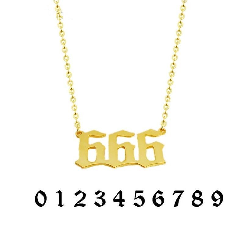 Custom Number Necklace -Custom Year, Date, Number, Code