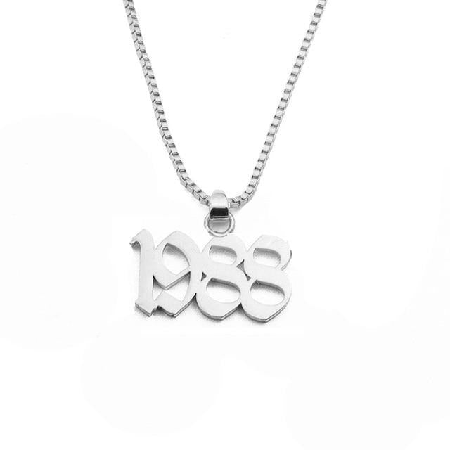 Custom Number Necklace -Custom Year, Date, Number, Code