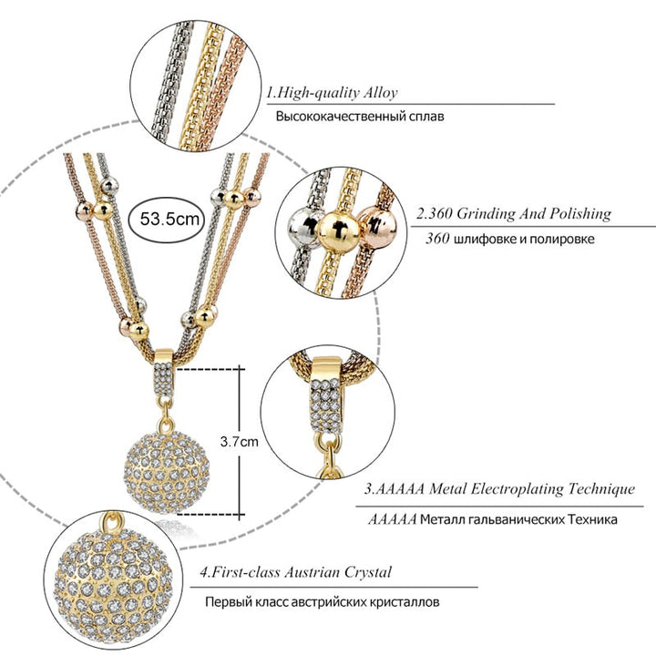 Rhinestone Pendant Necklace