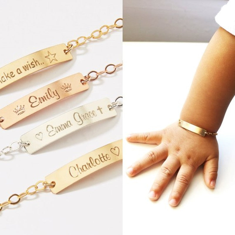Engraved Baby Bracelets- Custom Baby Name Bracelet