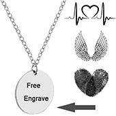 Personalized Initial Disc Necklace With Date