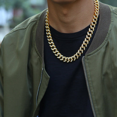 Custom Hip Hop Necklace-Rhinestone Necklace-Hip Hop Necklaces For Men's
