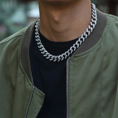 Custom Hip Hop Necklace-Rhinestone Necklace-Hip Hop Necklaces For Men's