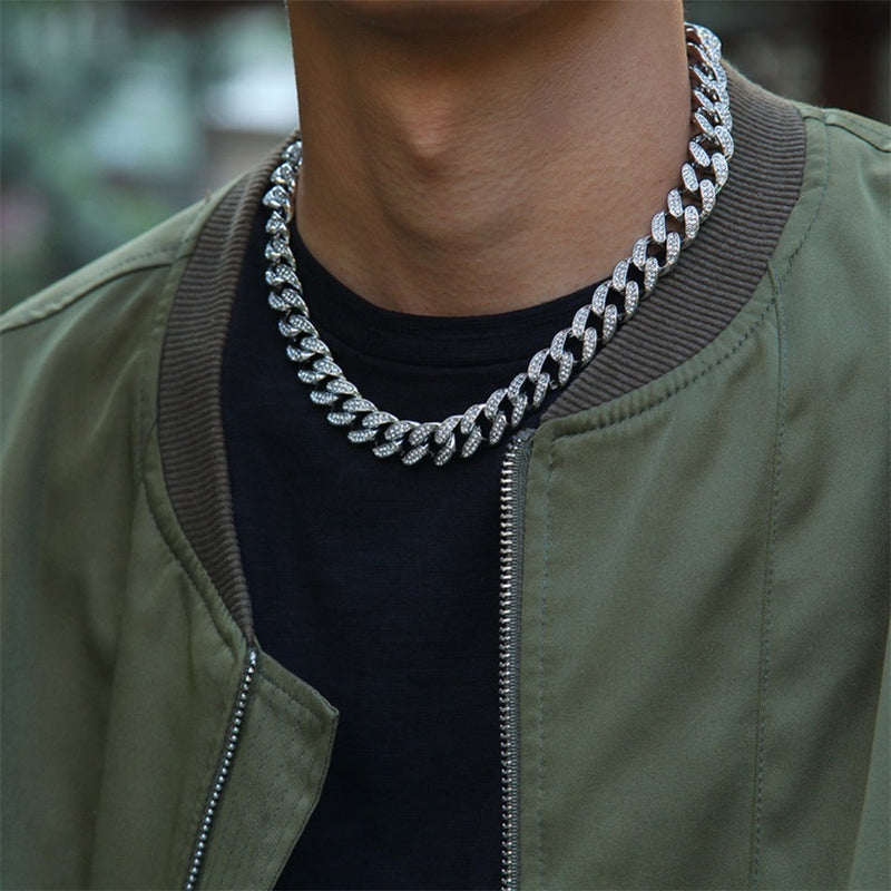 Custom Hip Hop Necklace-Rhinestone Necklace-Hip Hop Necklaces For Men&