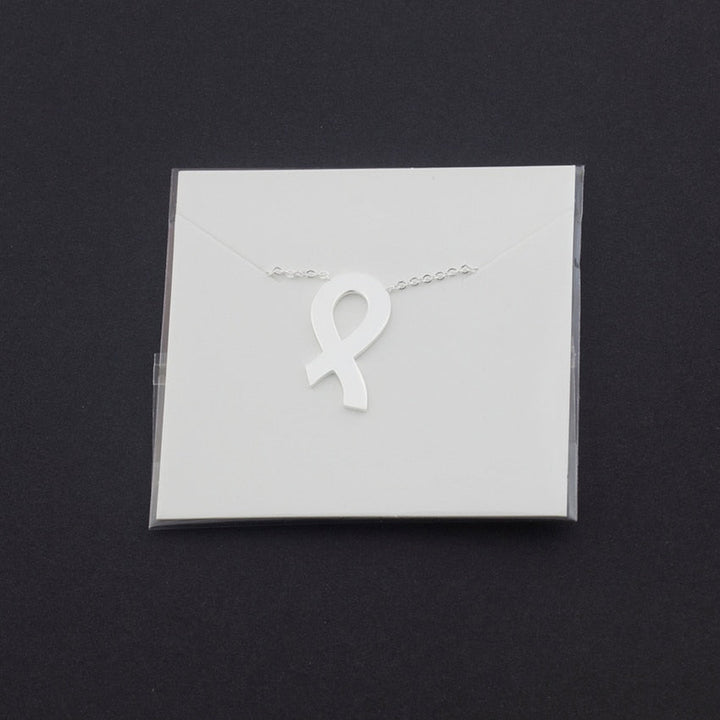 Breast Cancer Awareness Ribbon Pendant Necklace