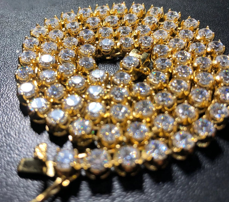 Hip Hop Jewelry Sets- Flower CZ 4mm 6mm Tennis Chain