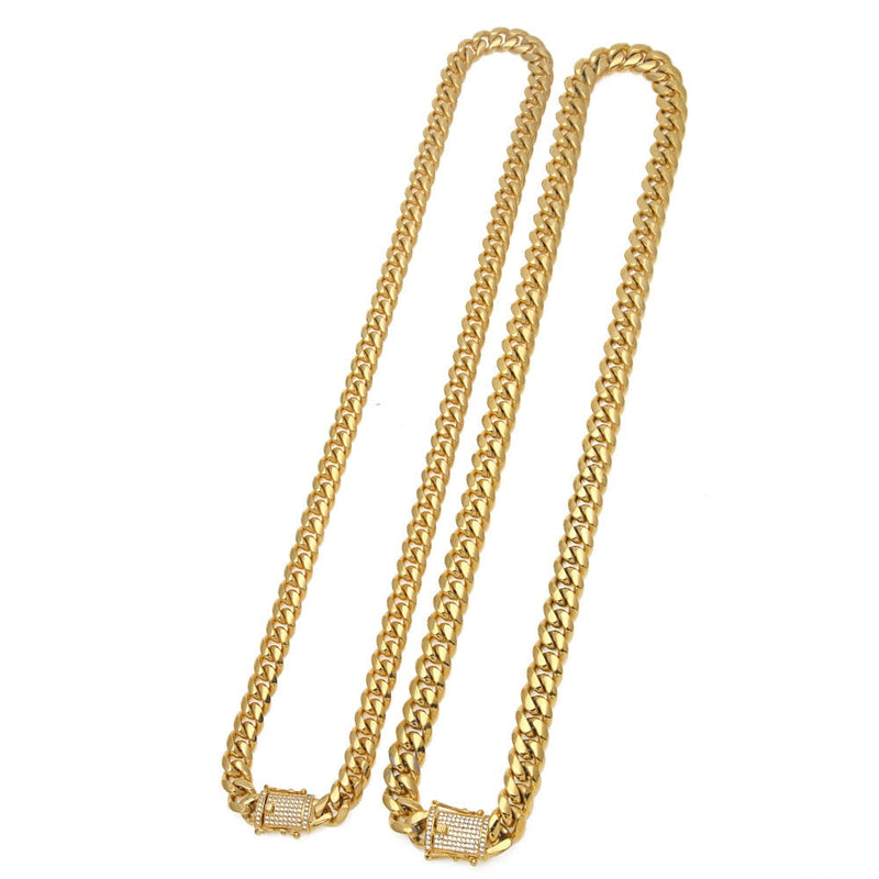 Hip Hop Necklace- Heavy Stainless Steel Miami Cuban Link Chain