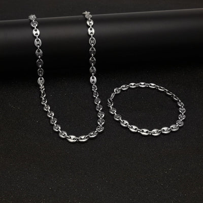 Hip Hop Necklace- Puffed Mariner Link Cable Chain