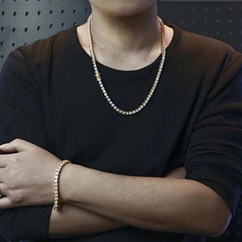 Tennis Chain Necklace-Hip hop Necklace-Men's Necklace