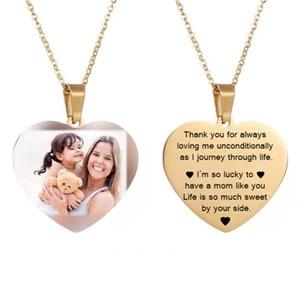 Personalized Photo Necklace-With Back Engraved