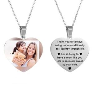 Personalized Photo Necklace-With Back Engraved