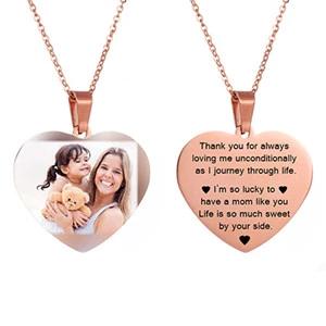 Personalized Photo Necklace-With Back Engraved