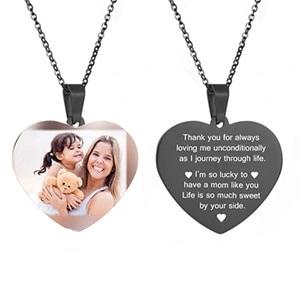 Personalized Photo Necklace-With Back Engraved
