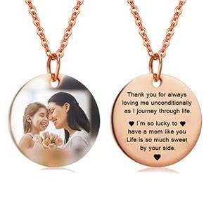Personalized Photo Necklace-With Back Engraved