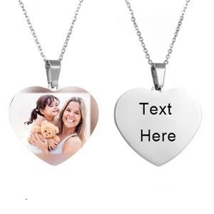 Personalized Photo Necklace-With Back Engraved