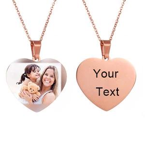 Personalized Photo Necklace-With Back Engraved