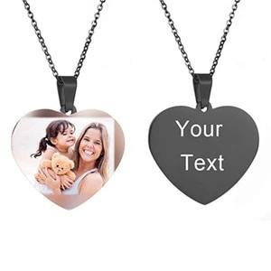 Personalized Photo Necklace-With Back Engraved