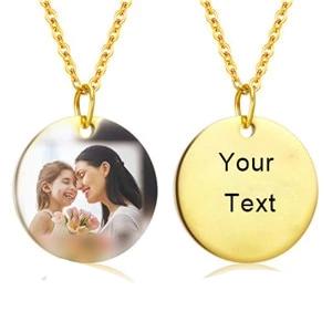 Personalized Photo Necklace-With Back Engraved