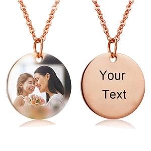 Personalized Photo Necklace-With Back Engraved