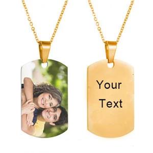 Personalized Photo Necklace-With Back Engraved