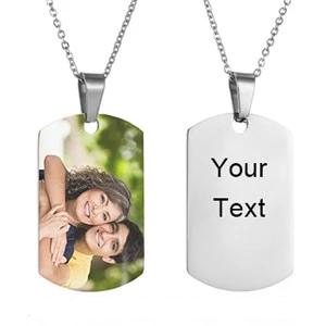 Personalized Photo Necklace-With Back Engraved