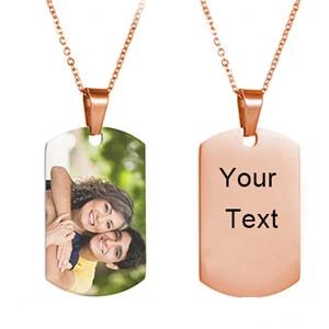 Personalized Photo Necklace-With Back Engraved