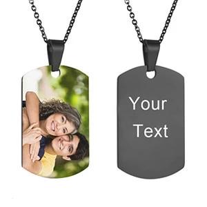Personalized Photo Necklace-With Back Engraved
