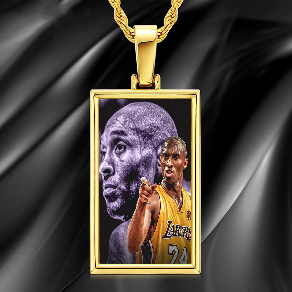 Plating Of 14K Medallion Necklace Photo Pendant Hip-Hop Necklace For Men