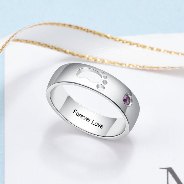 Customized Baby Feet Ring- Mothers Day Gift For New Mom