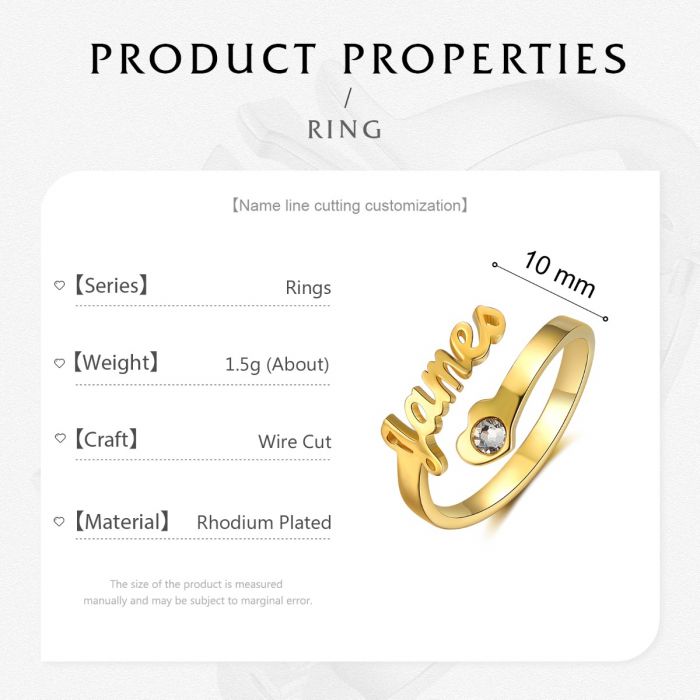 Custom Name Rings- Cute Valentines Gifts For Her