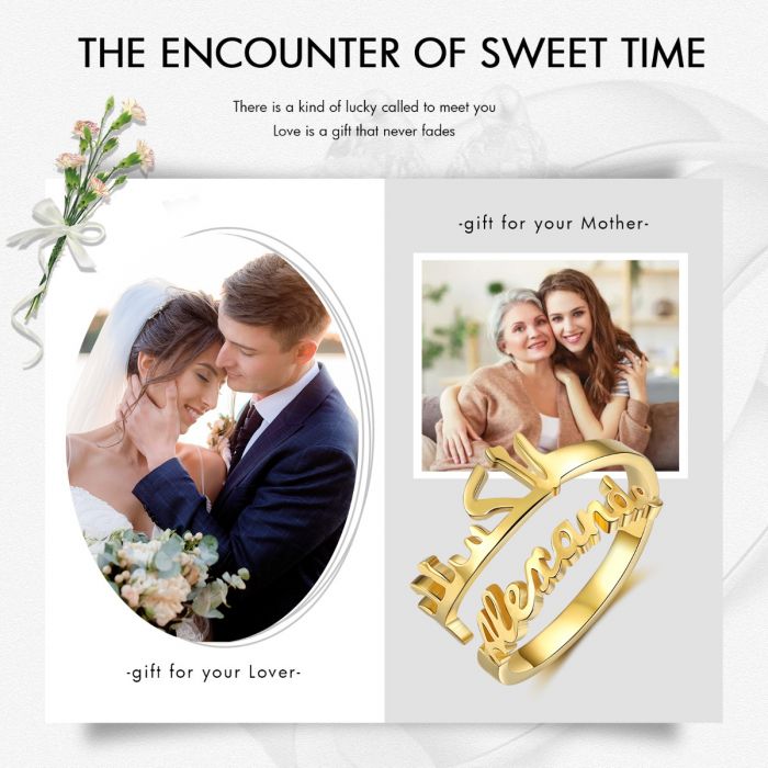 Double Name Ring-Best Valentine's Day Gifts For Women