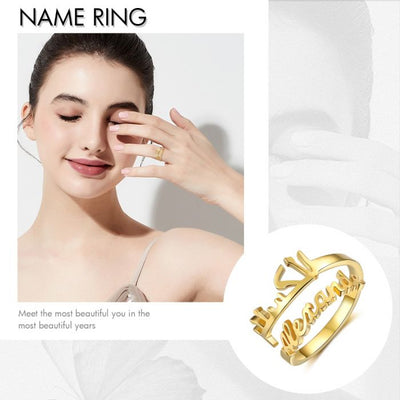 Double Name Ring-Best Valentine's Day Gifts For Women