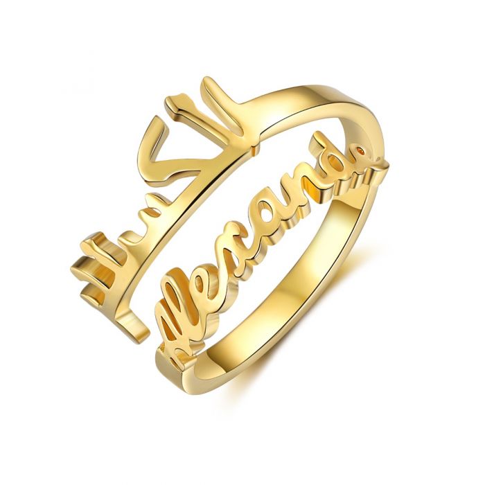 Double Name Ring-Best Valentine's Day Gifts For Women
