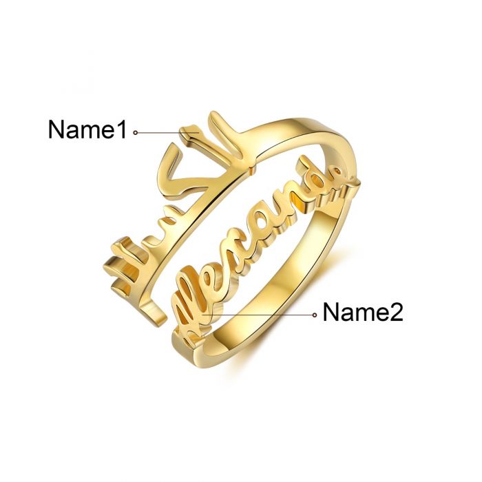 Double Name Ring-Best Valentine's Day Gifts For Women