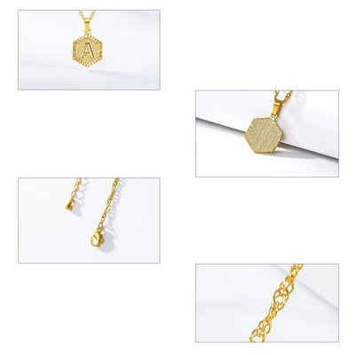 Vintage Charm Necklace - Initial Alphabet Necklace
