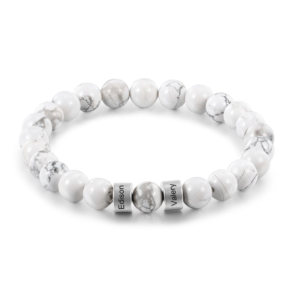 Personalized Bracelets-Beaded Bracelets-Name Engraved Bracelet