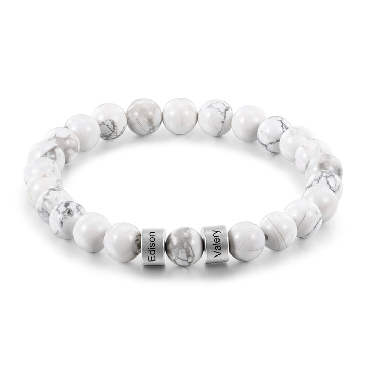 Personalized Bracelets-Beaded Bracelets-Name Engraved Bracelet