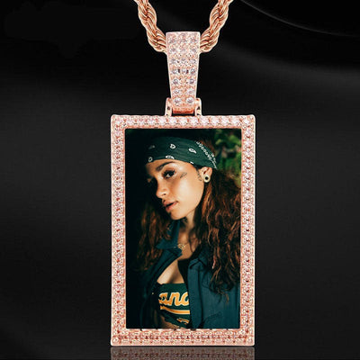 Square Pendant Necklace- Best Photo Necklace For Valentines Day Gift- Valentine Gifts For Women