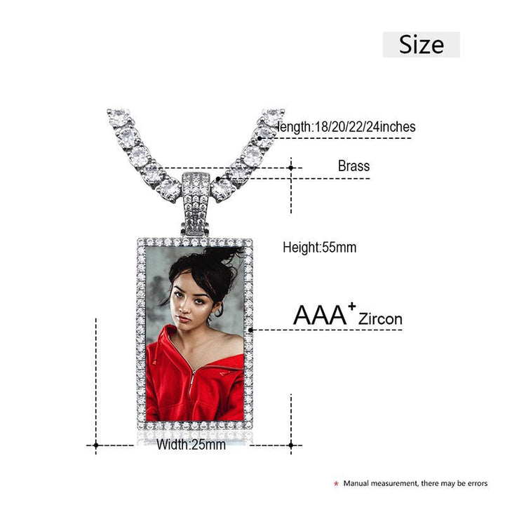 Square Pendant Necklace- Best Photo Necklace For Valentines Day Gift- Valentine Gifts For Women